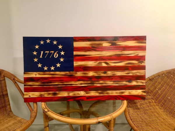 1776 Wood Flag