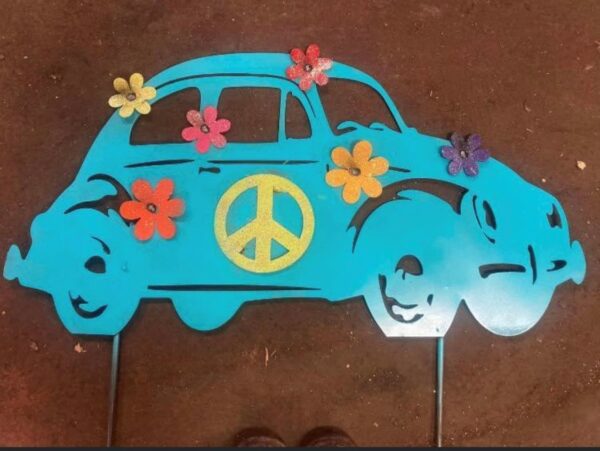 VW Bug with Peace Sign